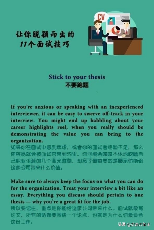英语面试技巧,能帮你面试成功的十大技巧