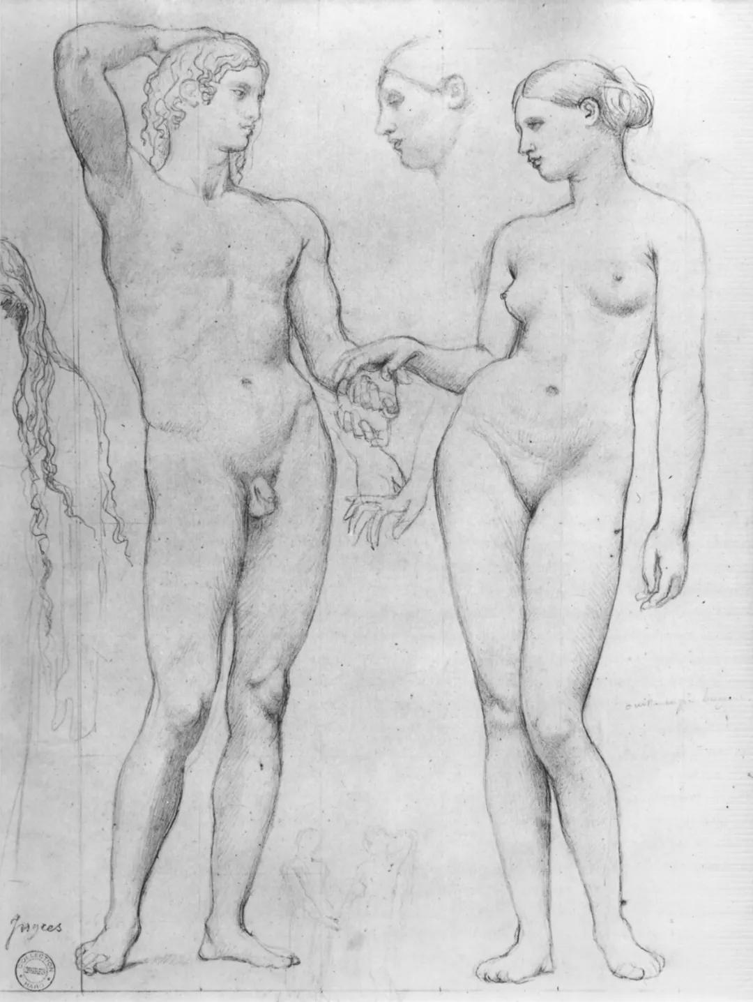 杭州麓山画室研习社|安格尔：优美而纯情的人体艺术大师