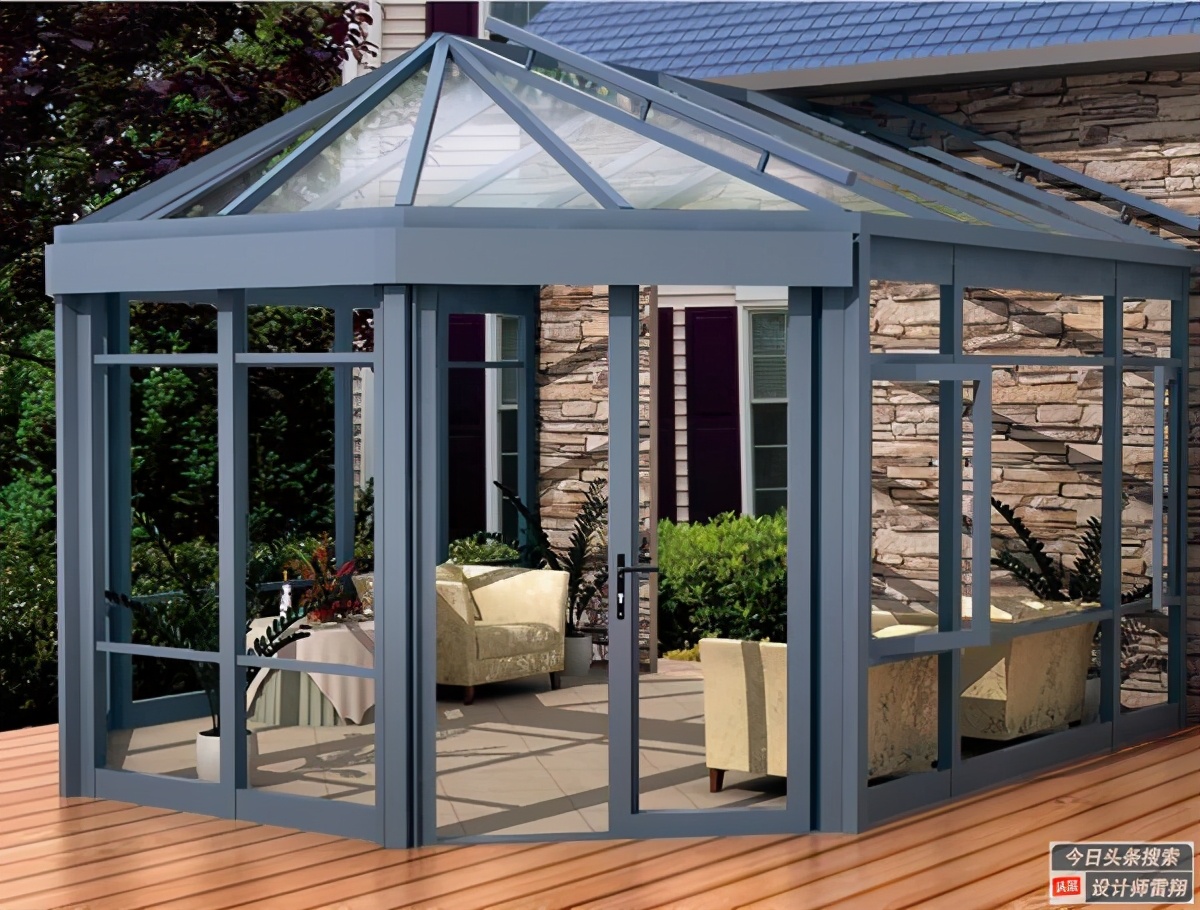 别墅庭院阳光房2023最新款设计,庭院阳光房设计
