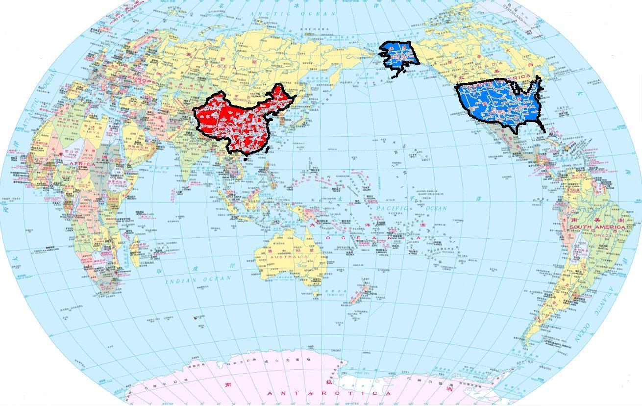 中国实际面积远大于美国，为什么翻看地图，却总感觉相差不大？