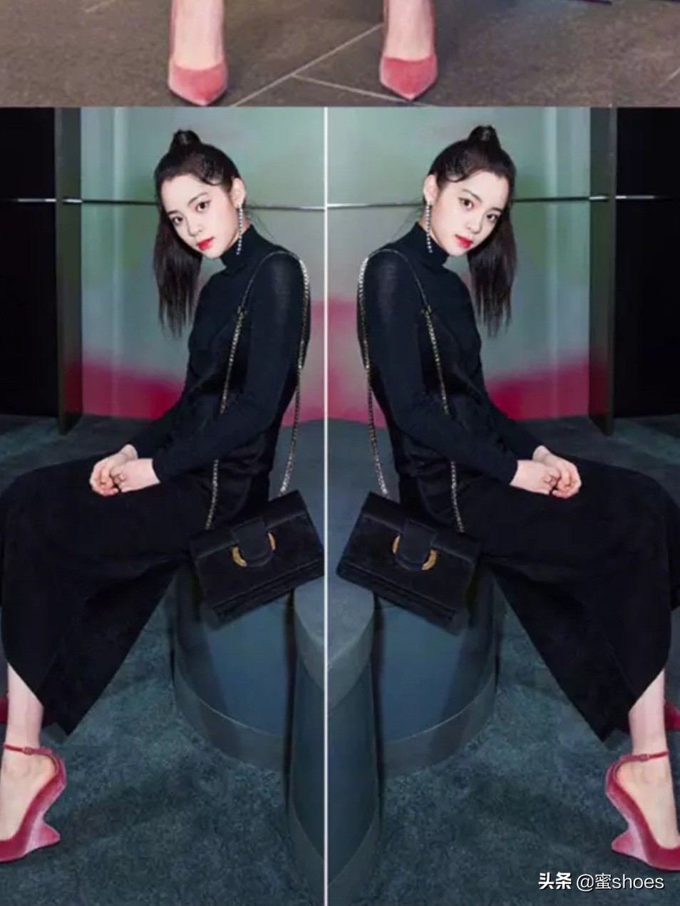 杨幂鞋子同款菲拉格慕,没有鞋跟的高跟鞋走路