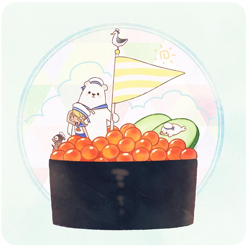 100个水彩美食插画,奈良美食插画