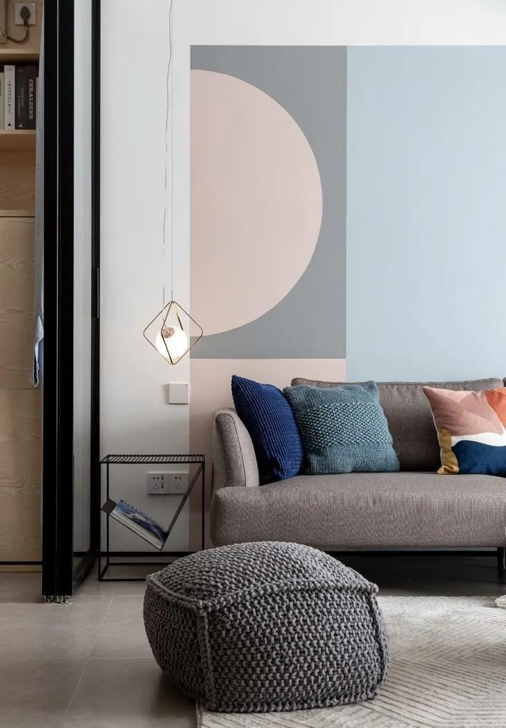 80平客厅书房一体设计,80平三室一厅简约现代装修风格