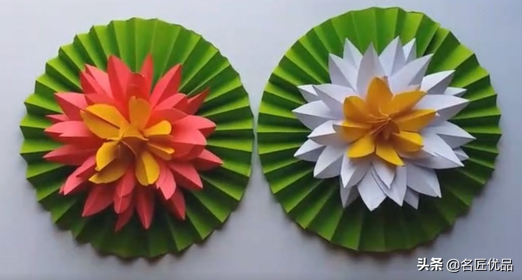 手工制作荷花睡莲,夏天的荷花手工小朋友