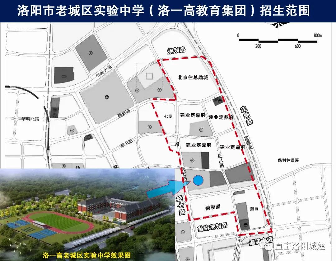 洛阳道北老城第二小学,洛阳市实验中学学区范围2020
