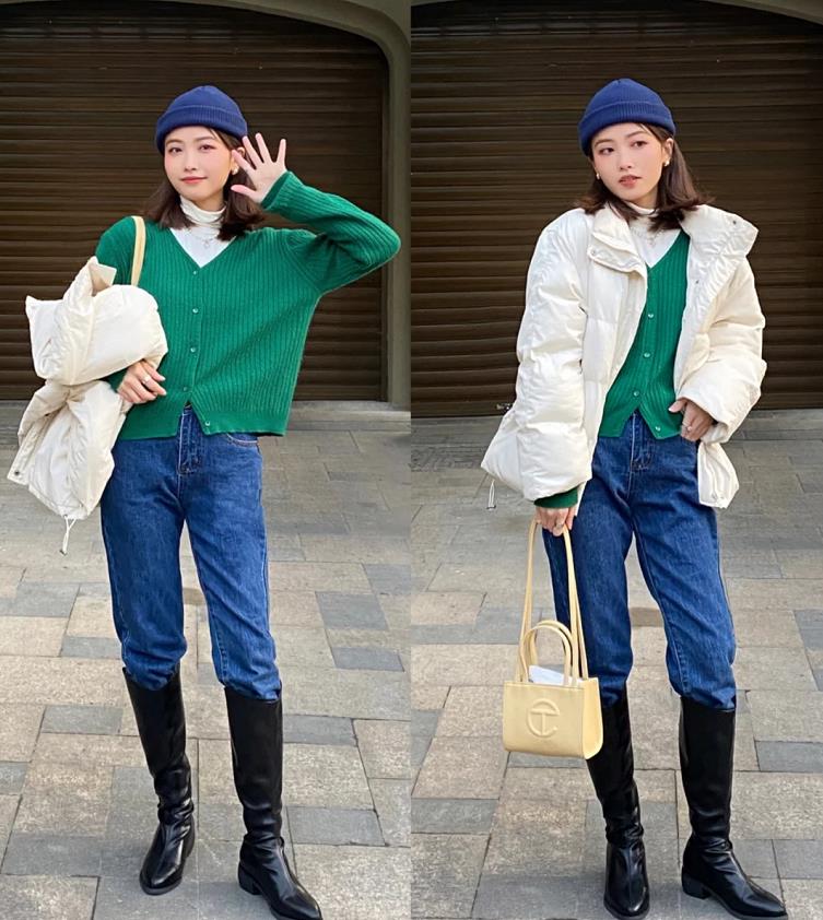 长款羽绒服配高帮帆布鞋,小个子羽绒服搭配靴子还是运动鞋