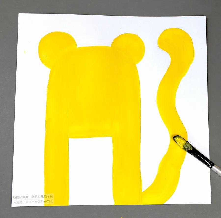 儿童画教程|艺术创想美术课程《森林里的小花豹》