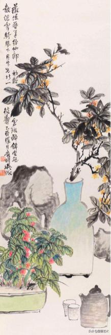 赵叔孺鞍马画、吴湖帆山水画、冯超然人物画、吴待秋花卉画