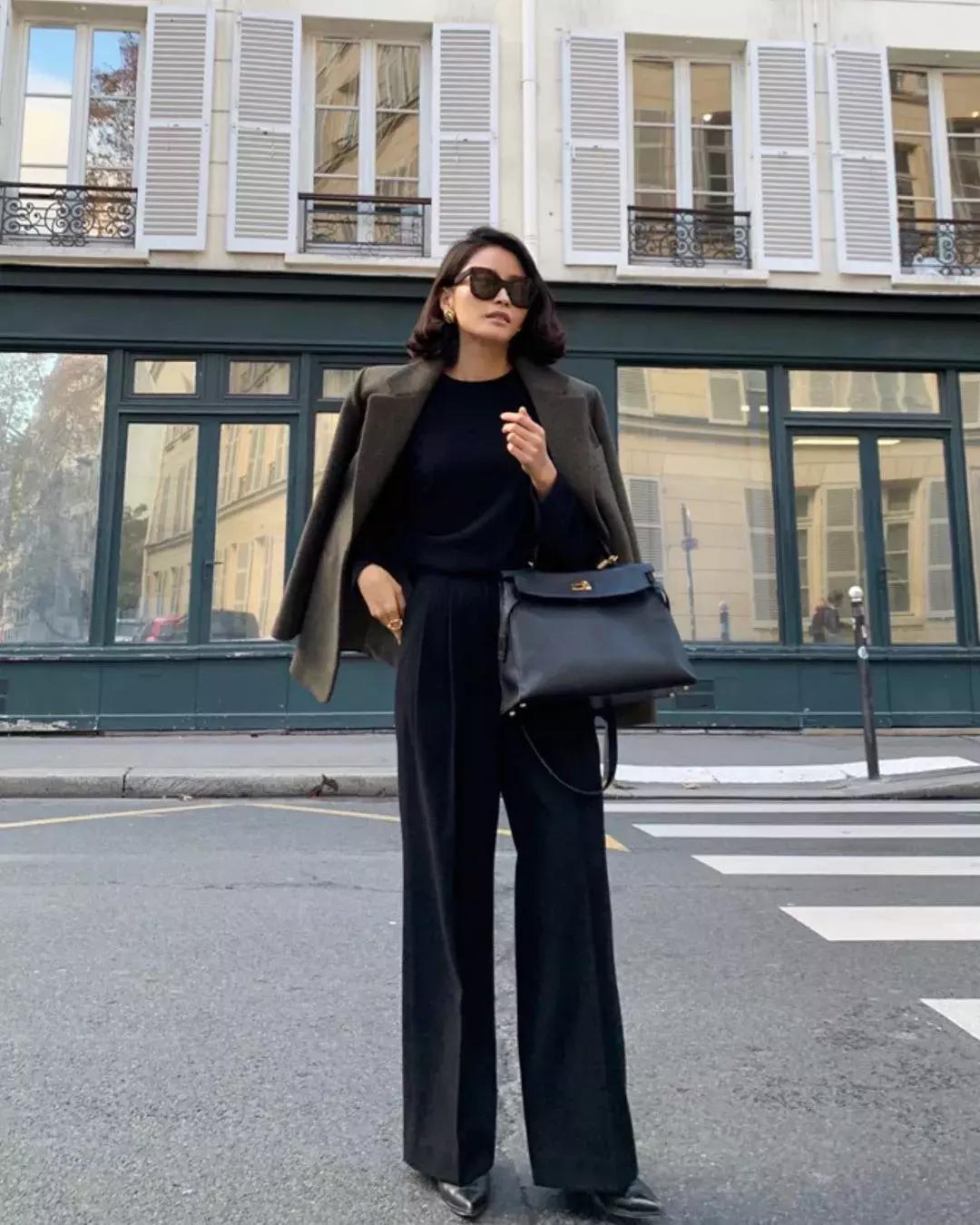 60-70岁高档奶奶装阔腿裤,最流行的奶奶裤人手必备一条