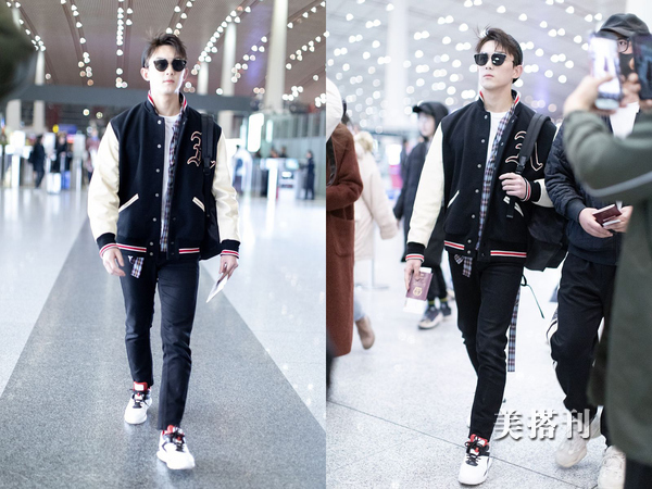 吴磊暴雪时分机场穿搭,吴磊机场穿搭照