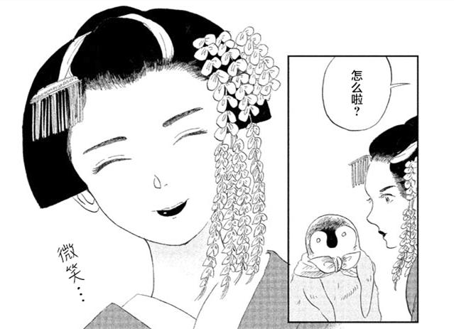 背着斗笠到处在东京旅游的企鹅,可爱的企鹅旅游