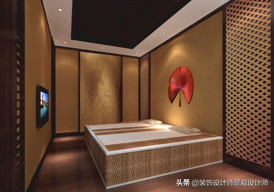 50平米禅意中医养生馆设计图,中医养生理疗会所设计