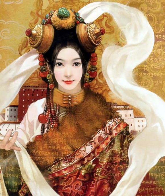 东方画姬---德珍彩绘古典美女画