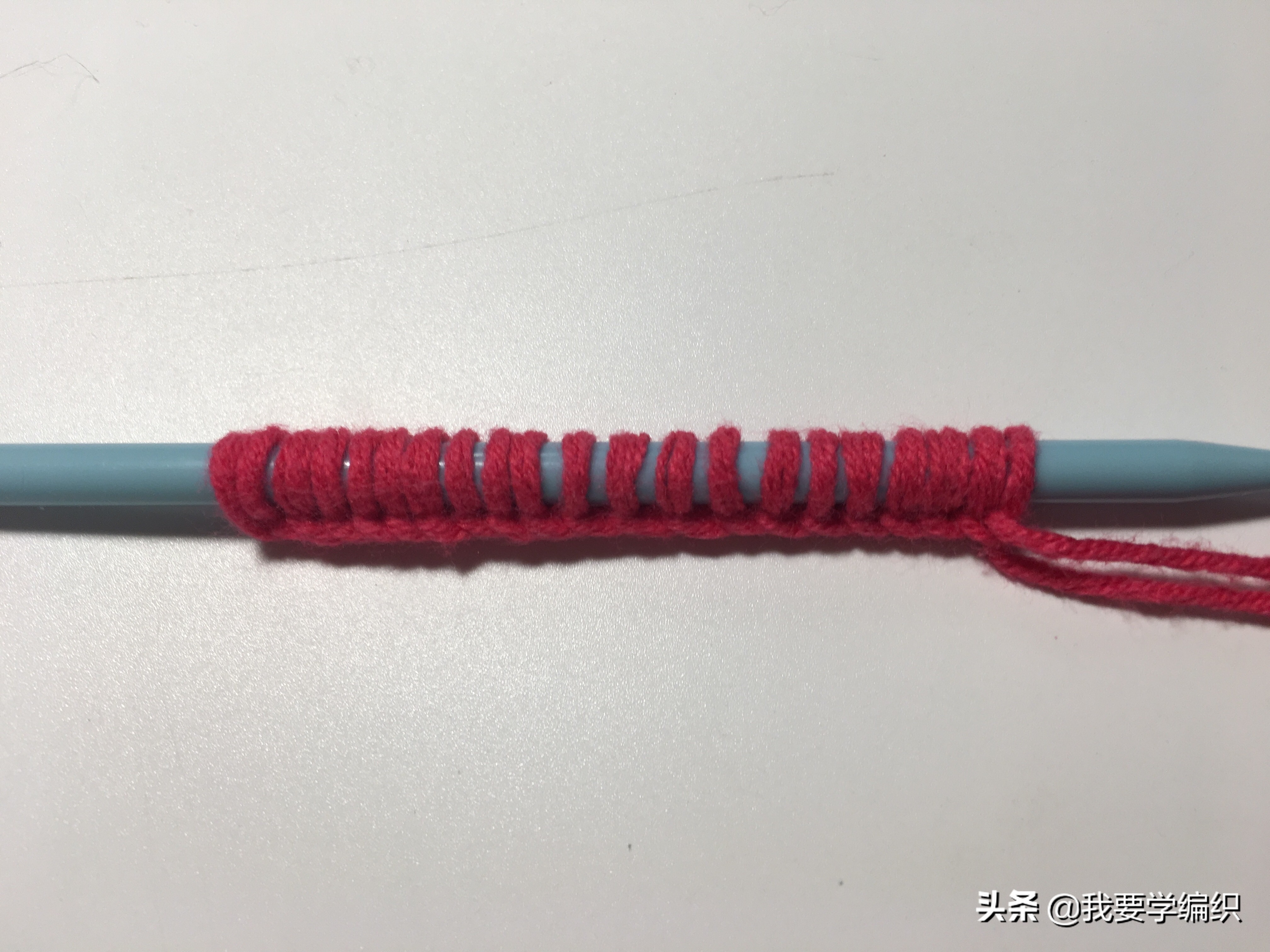 灯笼花底边编织教程,棒针编织大红灯笼教程