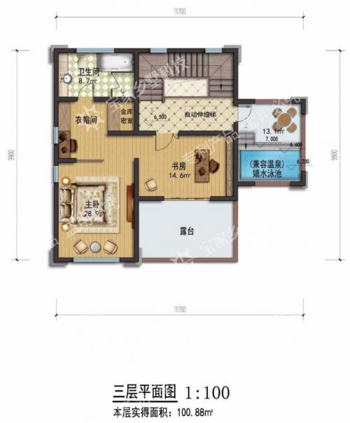 山顶度假别墅无边泳池,适合度假的带游泳池别墅