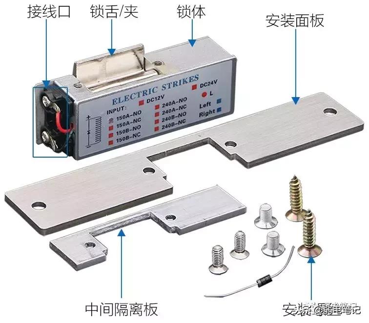 电插锁和磁力锁安装要求,门禁磁力锁与电插锁的区别是什么