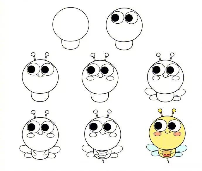 6-12岁儿童绘画简笔画小动物,简笔画小动物100种可爱幼儿园