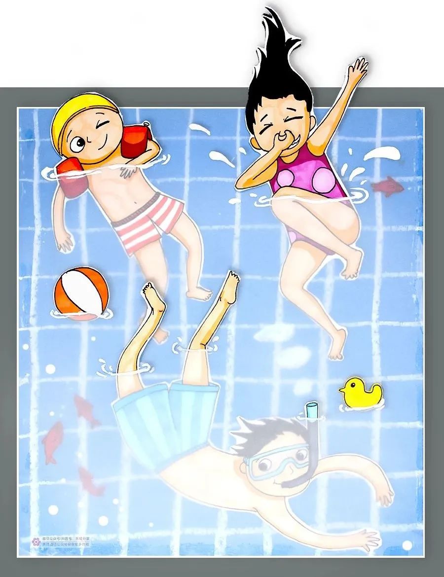 夏天的游泳池怎么画,幼儿园夏天游泳池画