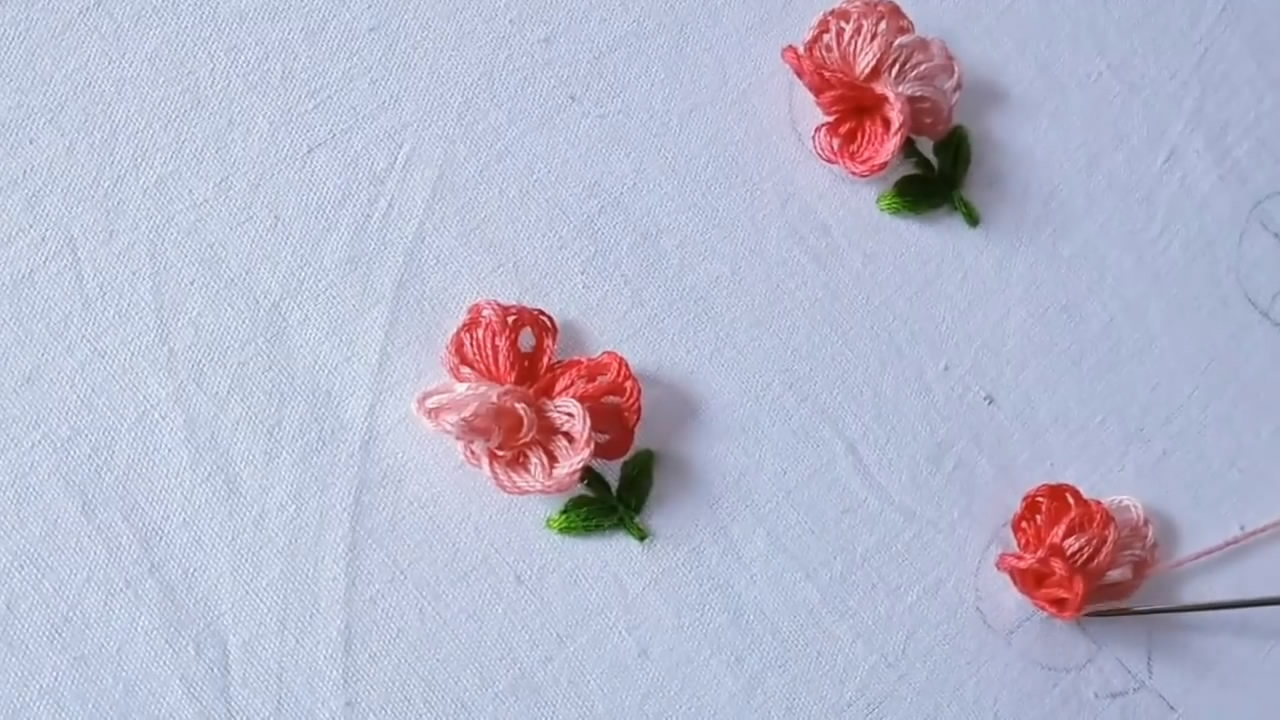 绣花教程花朵,绣花小技巧简单又漂亮