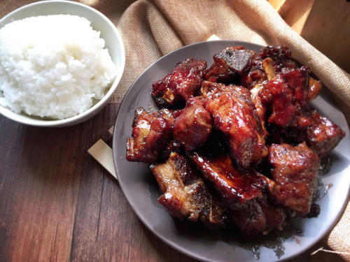 懒人版糖醋排骨无油不用炒不加糖,懒人版糖醋排骨教学