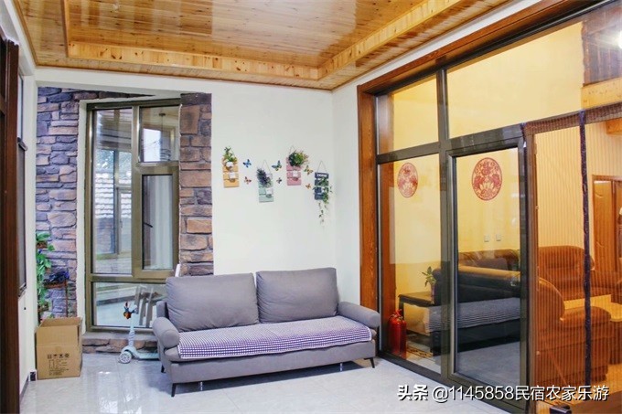 北京延庆海棠阁民宿,延庆龙庆峡冰灯附近民宿