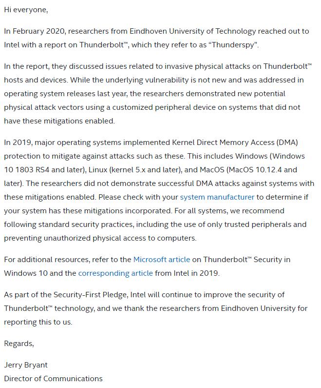 5分钟实现无密码电脑访问!英特尔雷电接*爆口**出七类漏洞