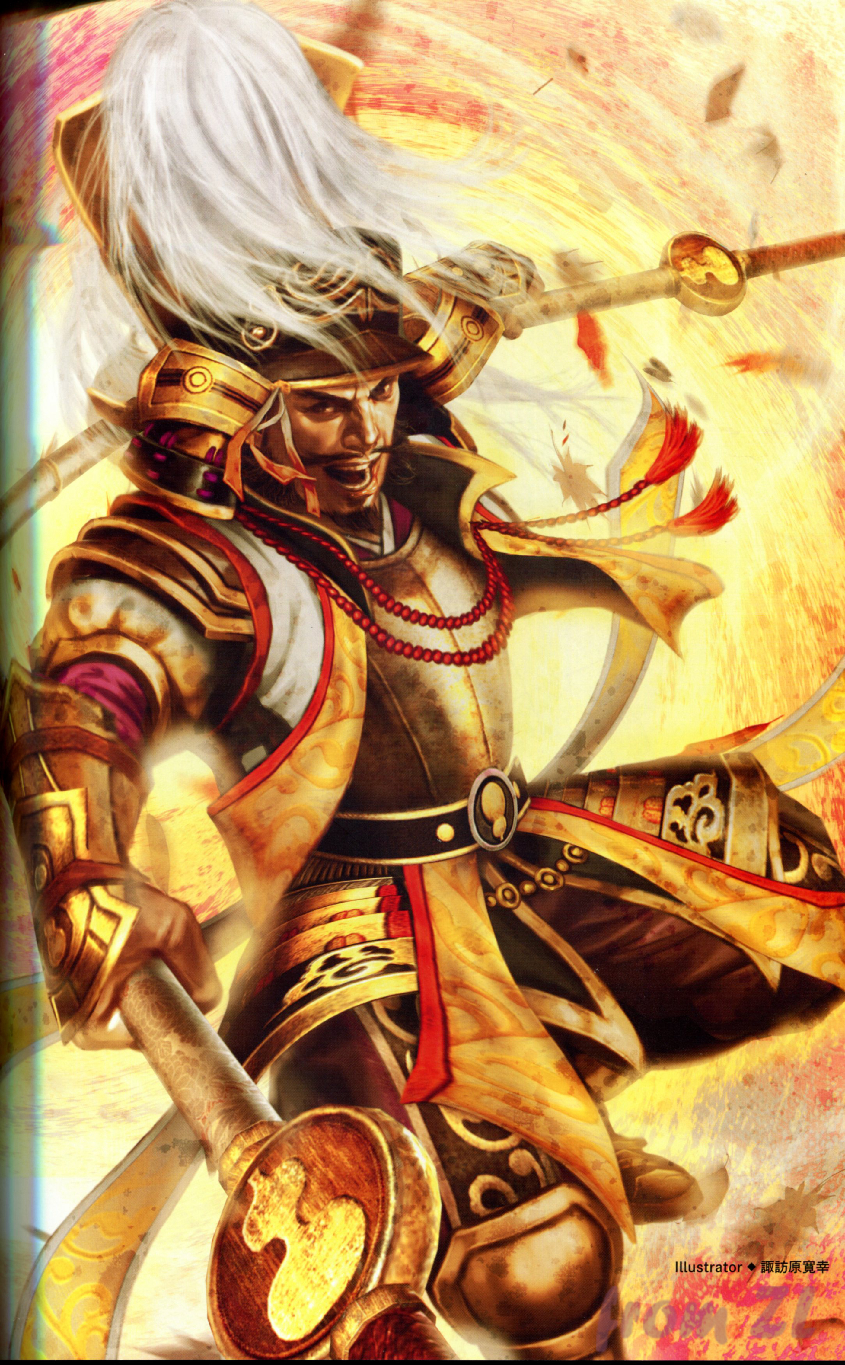 战国无双4设定角色原画集，神无双极意55名武将CG插画壁纸欣赏