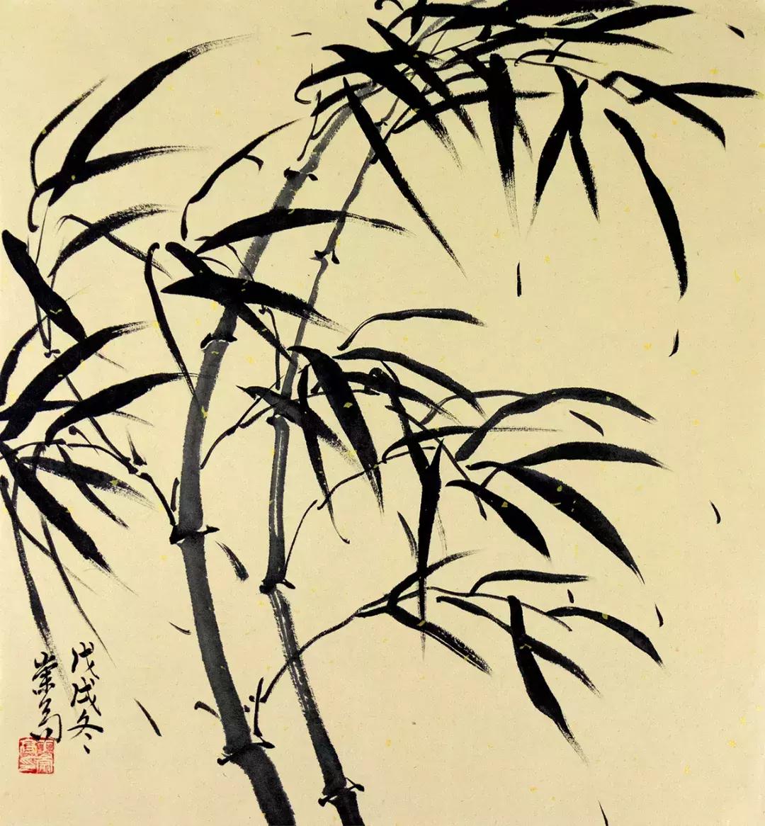 梅兰竹菊国画中的山石画法,梅兰竹菊国画写意教学视频