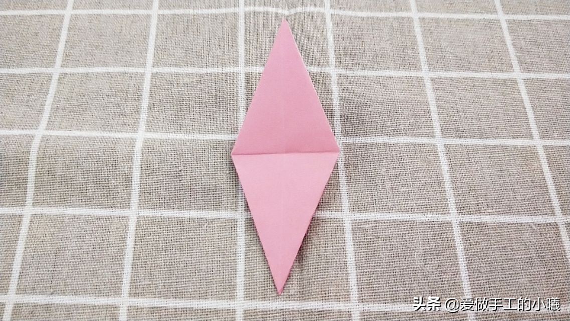 纸折樱花简单,立体五瓣樱花折纸