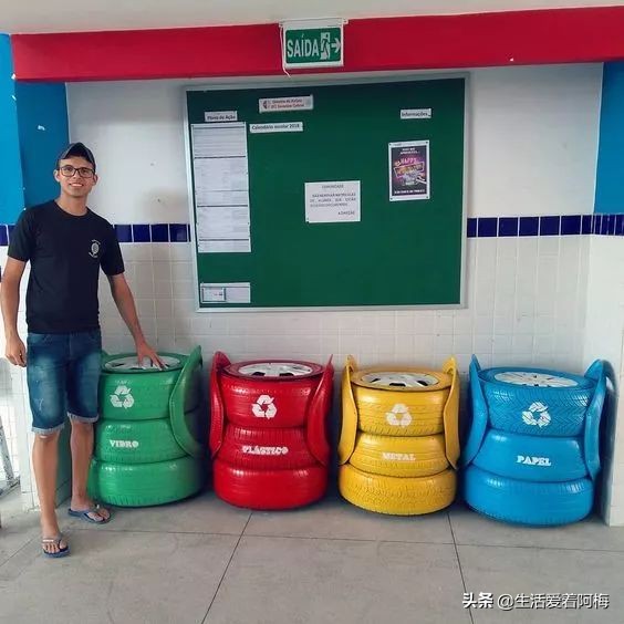 旧轮胎怎么改造成家里的装饰品,旧轮胎变废为宝炼油