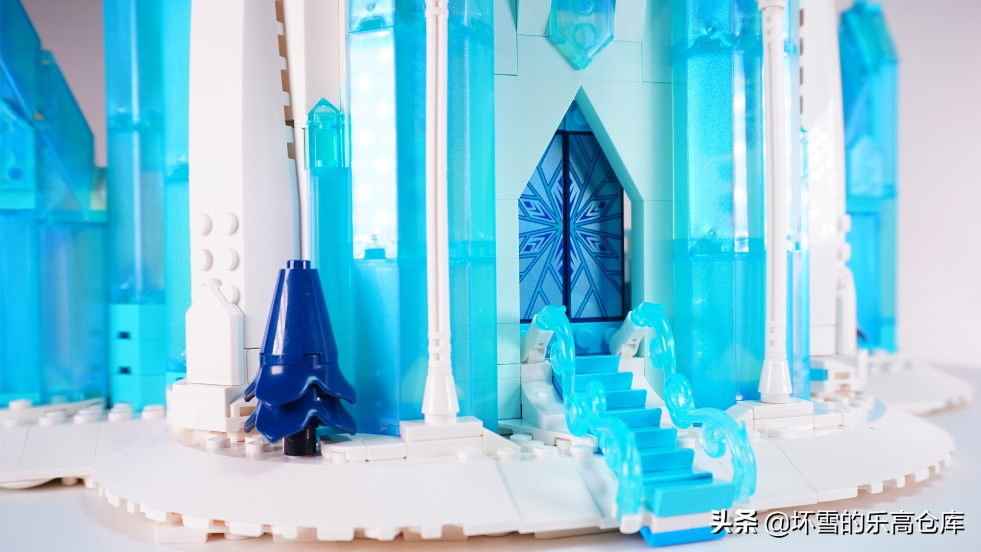 乐高迪士尼粉色城堡开箱,少女心乐高公主城堡