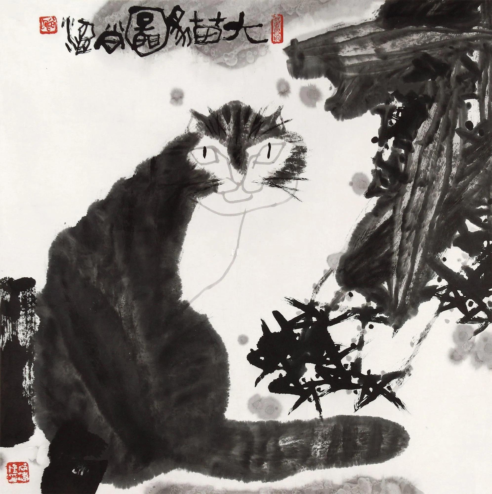 一团墨渍，几组干笔，尚涛的大写意非同凡响