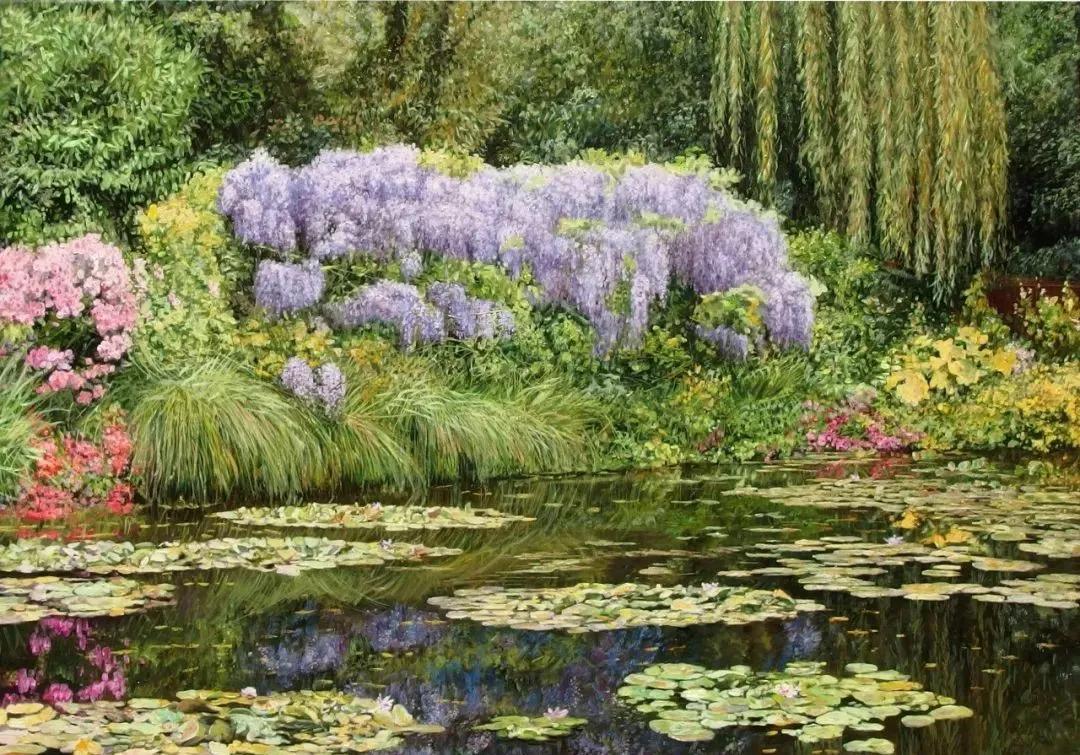 世界著名大师花卉油画,油画漂亮风景画