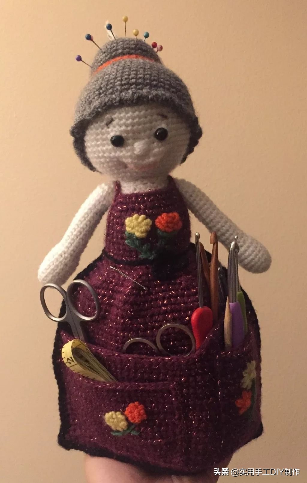 小魔怪的钩编教程,钩针收纳小怪兽