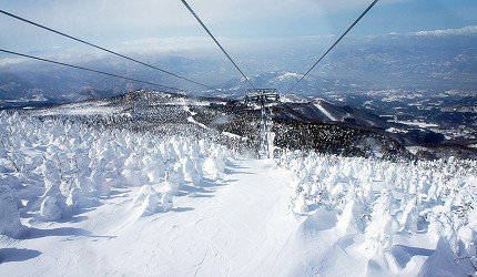 日本藏王山雪怪的最佳观赏期,日本藏王树冰景点