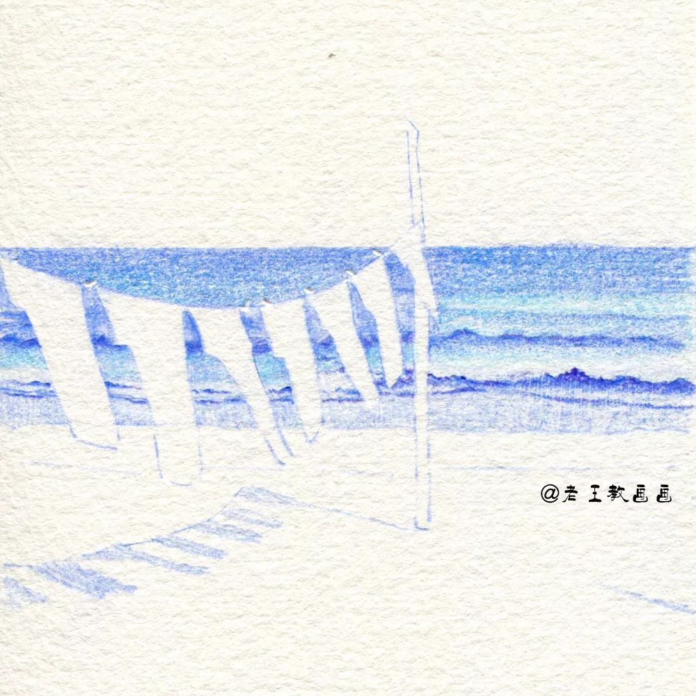 海洋风景油画的波浪怎么画,马克笔风景画海洋简单