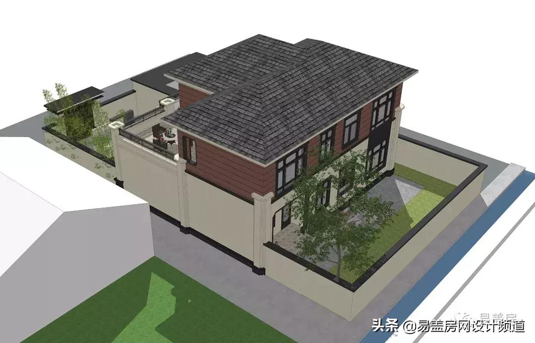 新中式别墅农村车库,武汉农村别墅设计及建造