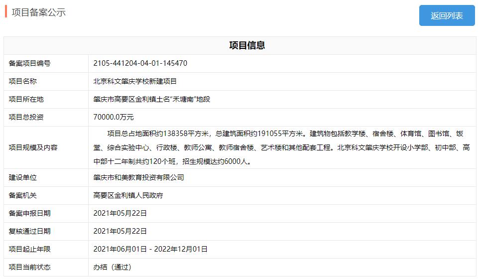 已动工!肇中附属小学、幼儿园规划曝光!建天面运动场