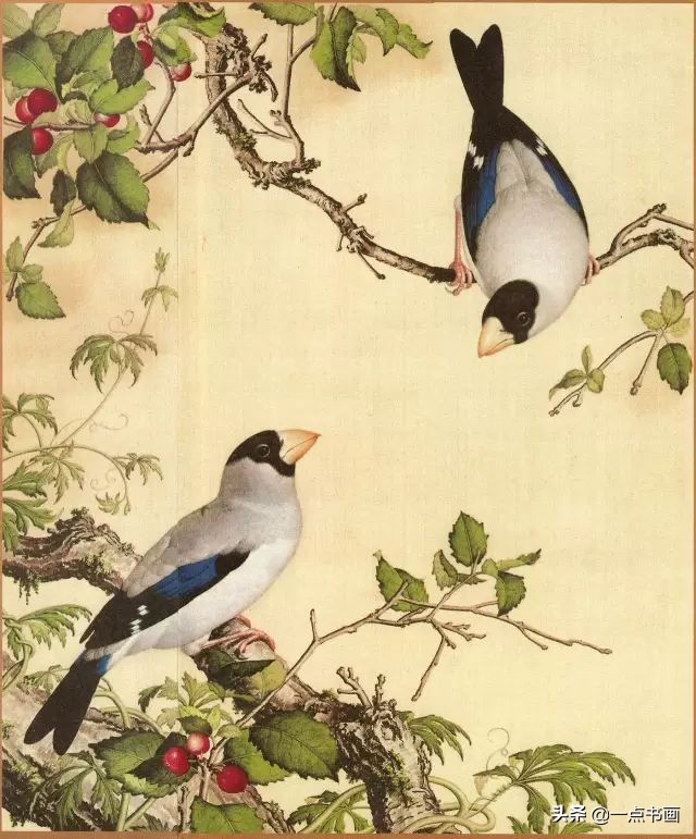 清代画家沈振麟花鸟动物作品欣赏,清代名家山水工笔画作品欣赏