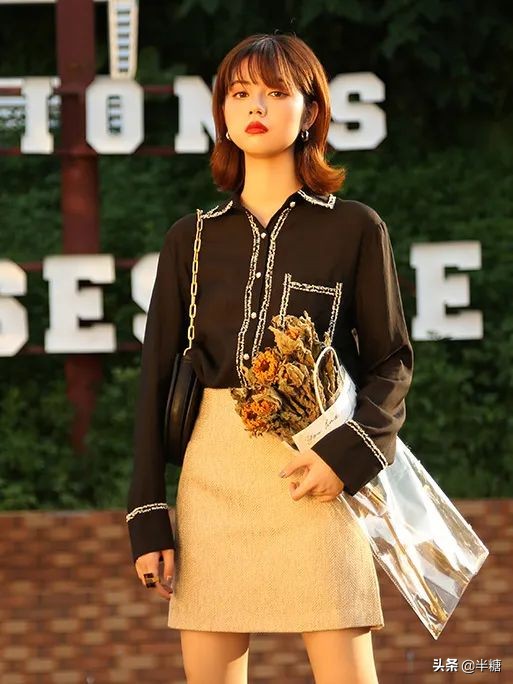 韩剧女主的穿搭连衣裙,韩剧女主穿条纹衬衫