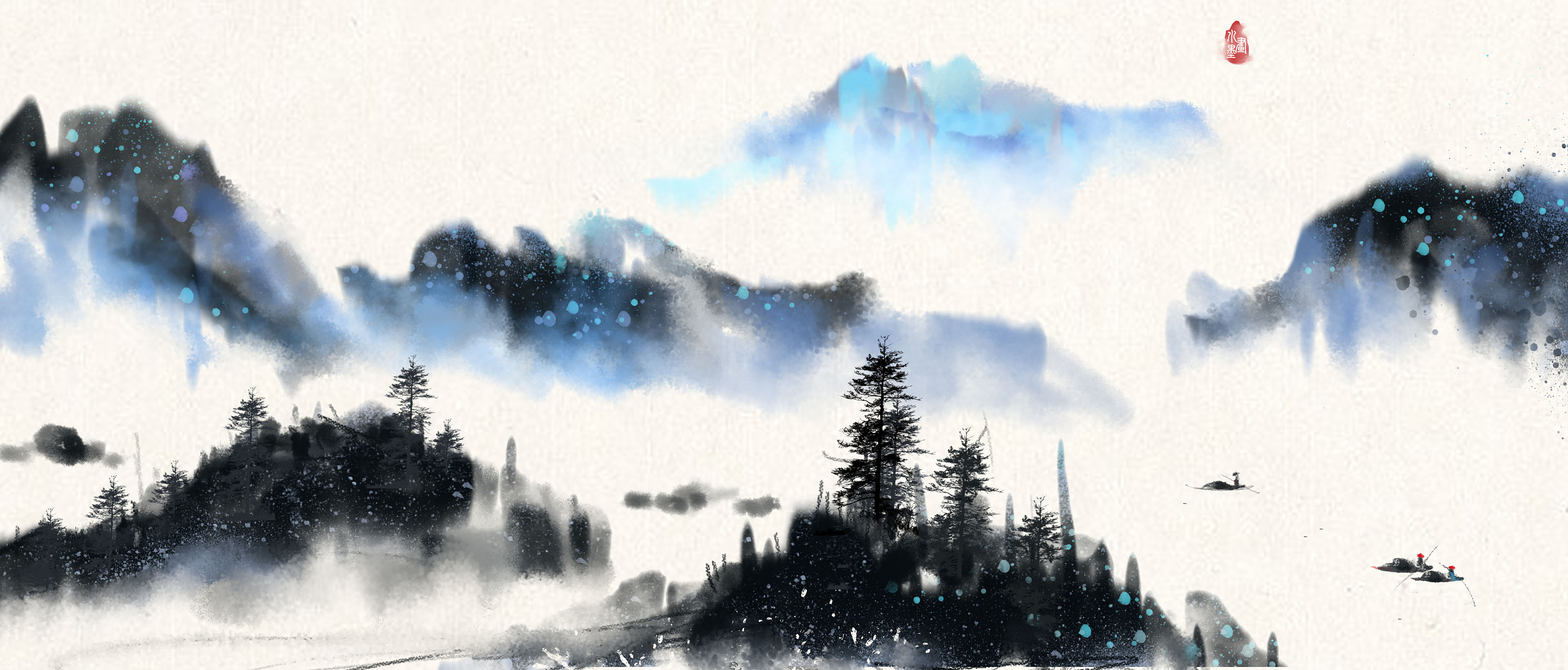 无水印分享｜这套中国风PPT背景图，简直美爆了