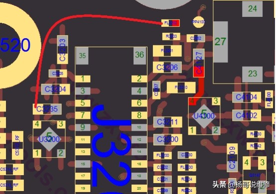 [手机维修自学教程]苹果6SP进水后置摄像不照相维修原理故障分析