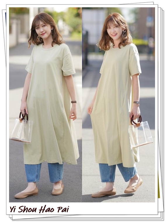 40至50时尚连衣裙穿搭,日系百褶连衣裙穿搭