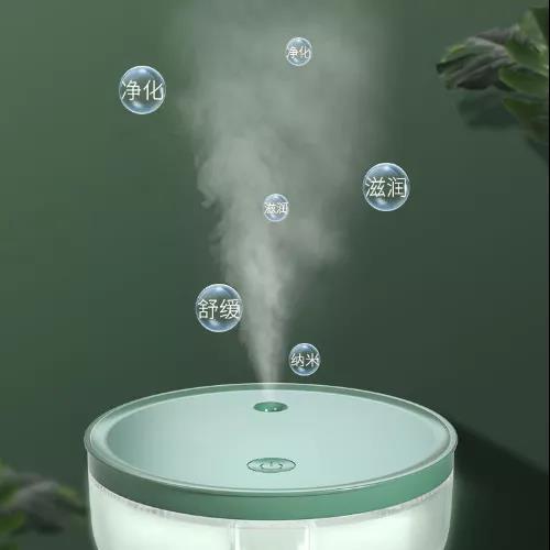 静音无叶风扇带加湿器,风扇小型静音可充电折叠