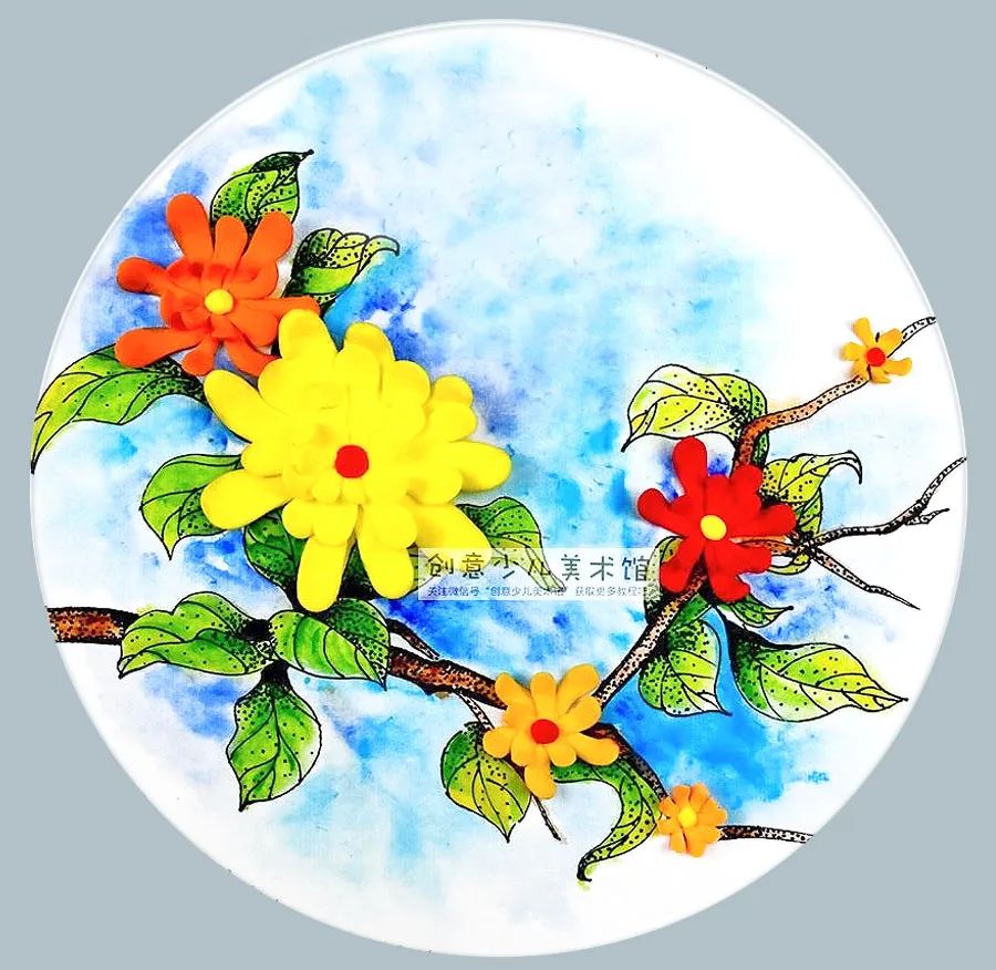 花儿朵朵黑白画四年级儿童画,儿童创意画春天花儿开