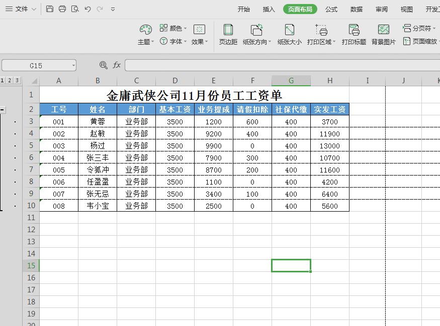 工资条分页怎么设置,工资条怎么打印每个人的都有表头