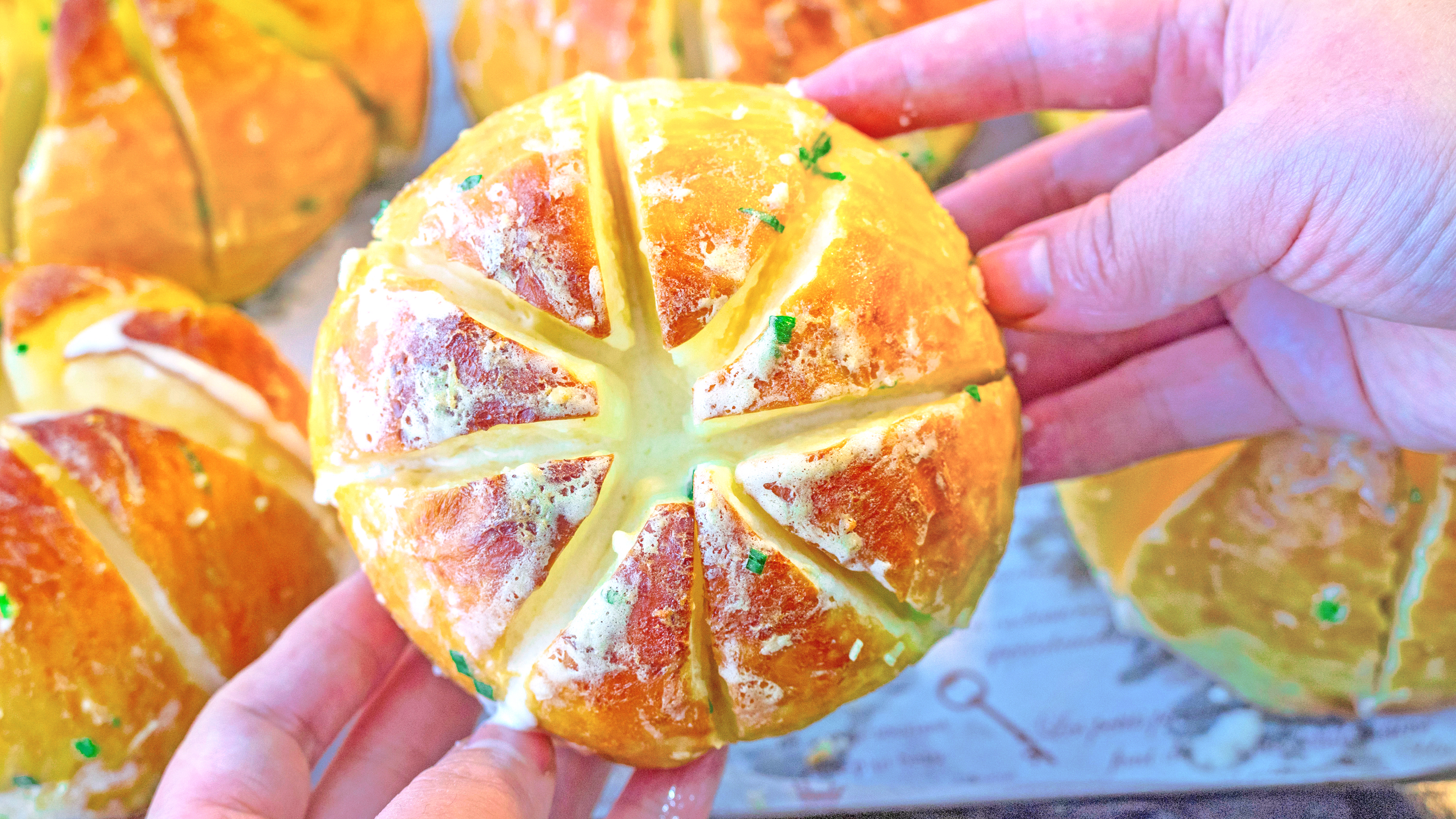 韩国蒜香乳酪包现场,蒜香奶酪包