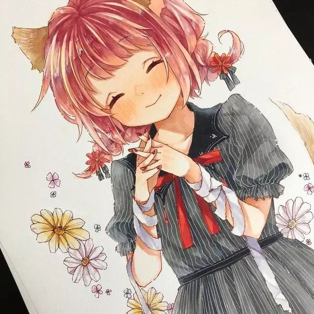 马克笔手绘画动漫,马克笔手绘动漫临摹素材