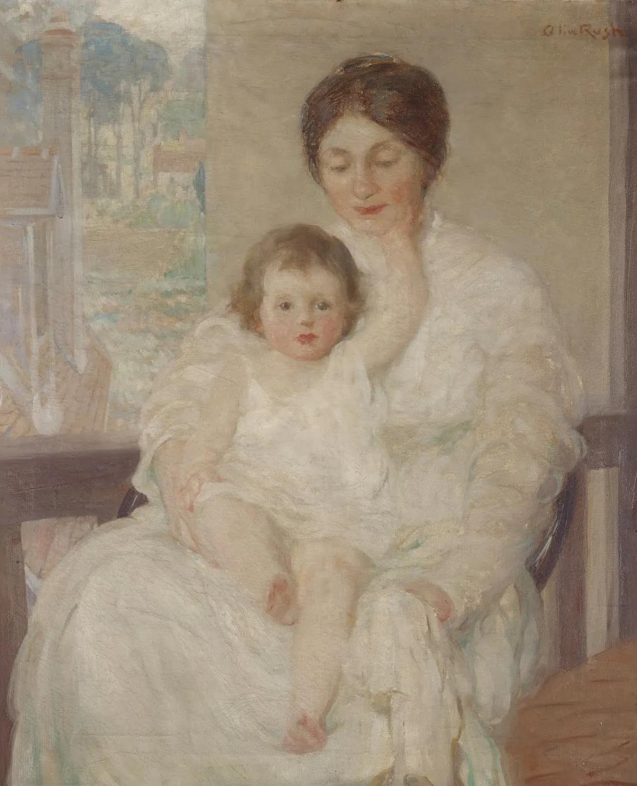 油画母爱图片,十大最具母爱的油画