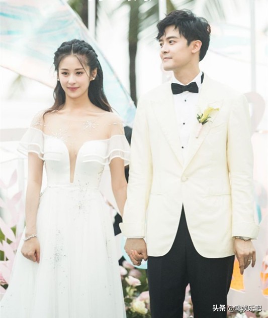 谢娜婚纱礼服,谢娜蓝色婚纱